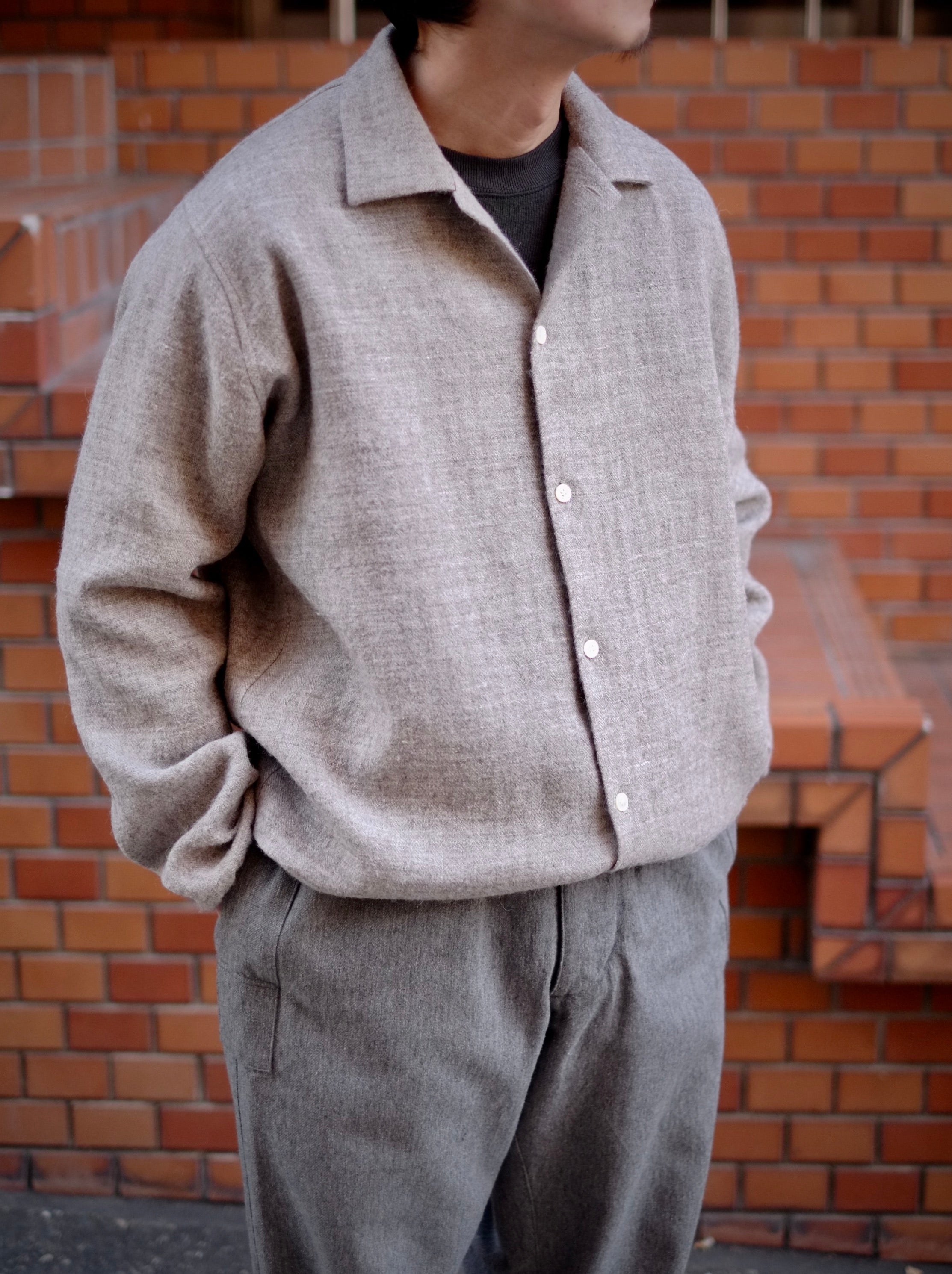 トップス KIMURA - cardigan shirt with collar 5 KIMURA - cardigan shirt with collar – CREUSEURS