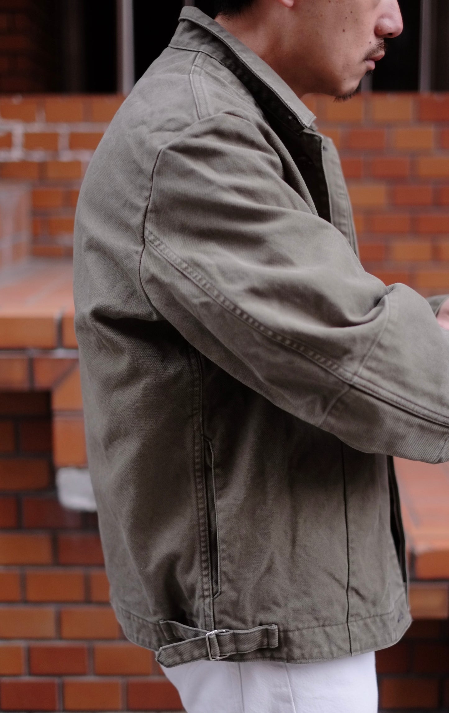 26SS HEUGN - COTTON over dye military / COAT091