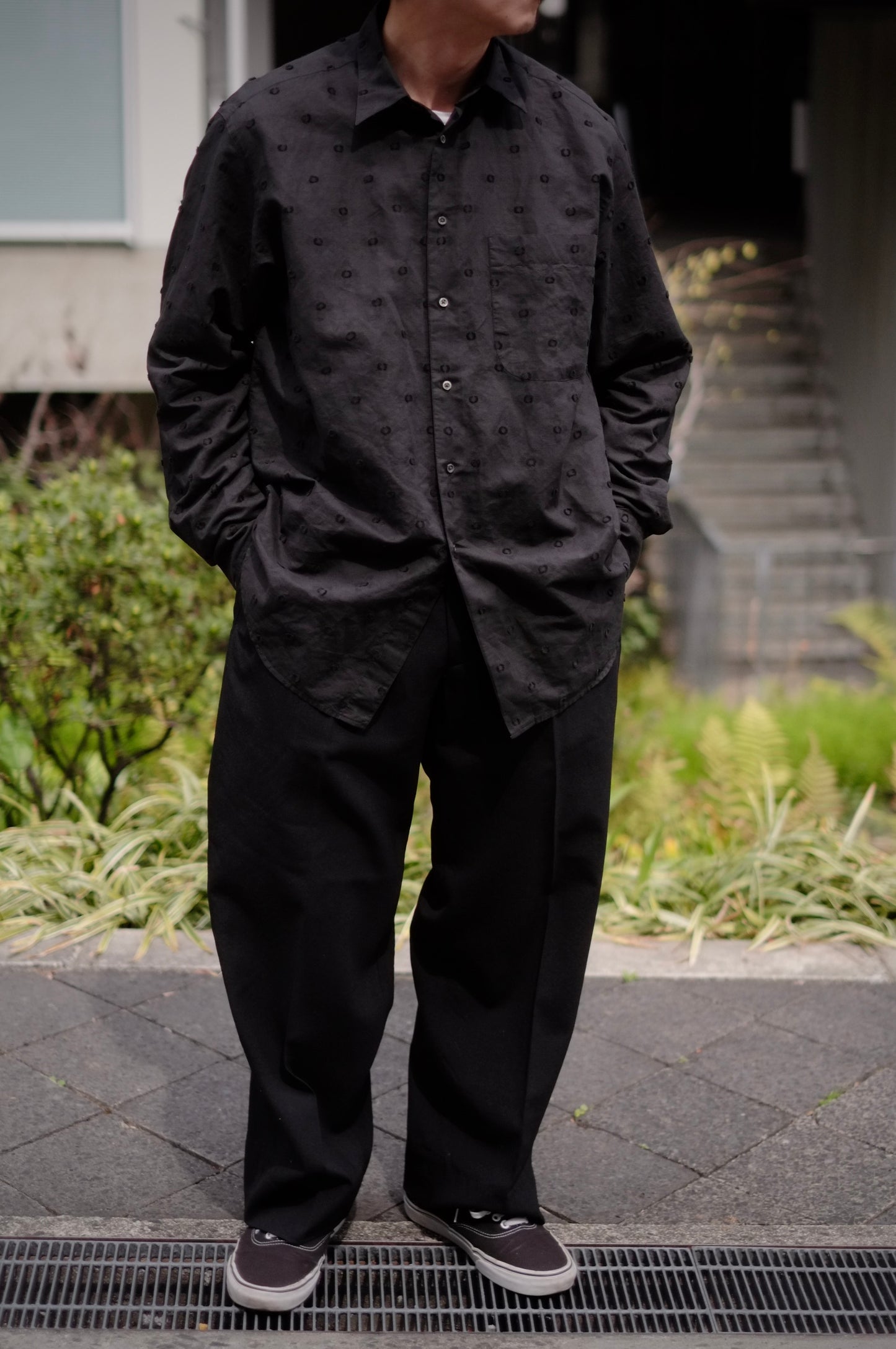 HEUGN - Alf linen jqd dot / SHIRT139