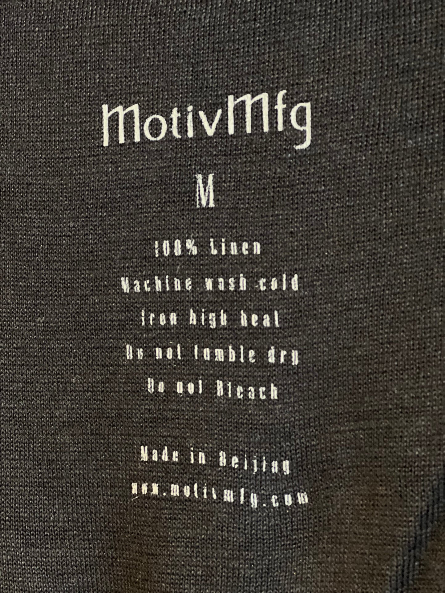 Motiv Mfg /モチーフ マニファクチャリング/ "Fully Fashined Linen Knit Tee"