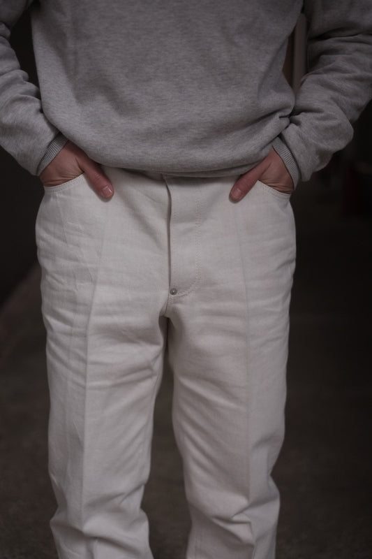 Igarashi Trousers RTW / 五十嵐トラウザーズ "White Denim 5P Trousers"